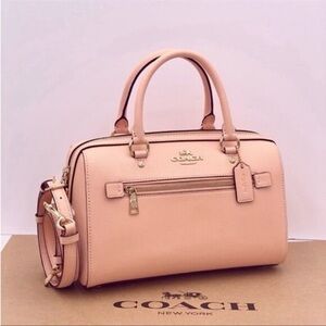 Coach Crossgrain Leather Rowan Satchel 79946 Faded Blush